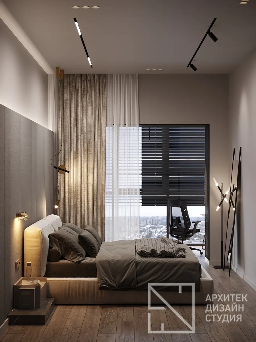 Дизайн интерьера квартиры в г. Красноярск по ул. Ладо Кецховели, 34 - Спальня - Фото 5